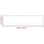 vidaXL Balkónová obrazovka 75 x 300 cm PU potiahnutý oxford alu – Obrázok 8