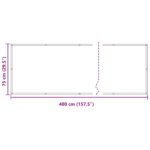 vidaXL Balkónová obrazovka Svetlo šedá a biela 75 x 400 cm – Obrázok 8