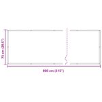 vidaXL Balkónová obrazovka Svetlo šedá a biela 75 x 800 cm – Obrázok 8