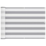 vidaXL Balkónová obrazovka Svetlo šedá a biela 75 x 1000 cm – Obrázok 2