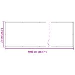 vidaXL Balkónová obrazovka Svetlo šedá a biela 75 x 1000 cm – Obrázok 8