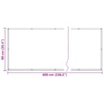 vidaXL Balkónová obrazovka Svetlo šedá a biela 90 x 600 cm – Obrázok 8