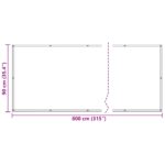 vidaXL Balkónová obrazovka Svetlo šedá a biela 90 x 800 cm – Obrázok 8