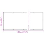 vidaXL Balkónová obrazovka Svetlo šedá a biela 100 x 400 cm – Obrázok 8