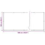 vidaXL Balkónová obrazovka Svetlo šedá a biela 100 x 500 cm – Obrázok 8