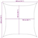 vidaXL Slnečná plachta Žltá a biela 2 x 2 m 100% polyester Oxford – Obrázok 10
