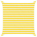 vidaXL Slnečná plachta Žltá a biela 2,5 x 2,5 m 100% polyester Oxford – Obrázok 2
