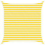 vidaXL Slnečná plachta Žltá a biela 3 x 3 m 100% polyester Oxford – Obrázok 2