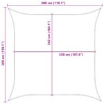vidaXL Slnečná plachta Modrá a biela 3 x 3 m 100% polyester Oxford – Obrázok 10
