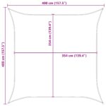 vidaXL Slnečná plachta Modrá a biela 4 x 4 m 100% polyester Oxford – Obrázok 10