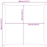 vidaXL Slnečná plachta Modrá a biela 4,5 x 4,5 m 100% polyester Oxford – Obrázok 10