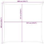vidaXL Slnečná plachta Modrá a biela 6 x 6 m 100% polyester Oxford – Obrázok 10
