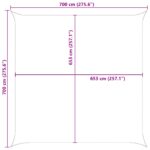 vidaXL Slnečná plachta Modrá a biela 7 x 7 m 100% polyester Oxford – Obrázok 10