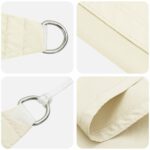 vidaXL Slnečná plachta Krémová 6 x 2 m 100% polyester Oxford – Obrázok 4