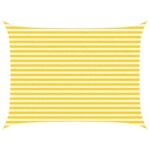 vidaXL Slnečná plachta Žltá a biela 4 × 3 m 100% polyester Oxford – Obrázok 2