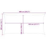 vidaXL Slnečná plachta Žltá a biela 6 x 3 m 100% polyester Oxford – Obrázok 10