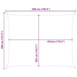vidaXL Slnečná plachta Žltá a biela 5 x 4 m 100% polyester Oxford – Obrázok 10