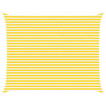 vidaXL Slnečná plachta Žltá a biela 5 x 4 m 100% polyester Oxford – Obrázok 2
