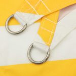 vidaXL Slnečná plachta Žltá a biela 7 x 6 m 100% polyester Oxford – Obrázok 5