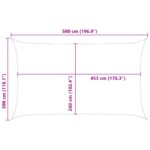 vidaXL Slnečná plachta Modrá a biela 5 x 3 m 100% polyester Oxford – Obrázok 10