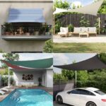 vidaXL Slnečná plachta Modrá a biela 6 x 5 m 100% polyester Oxford – Obrázok 3