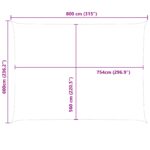 vidaXL Slnečná plachta Svetlo šedá a biela 8 x 6 m – Obrázok 10