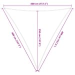 vidaXL Slnečná plachta Žltá a biela 4 x 4 x 4 m 100% polyester Oxford – Obrázok 10