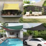 vidaXL Slnečná plachta Žltá a biela 4 x 4 x 4 m 100% polyester Oxford – Obrázok 3