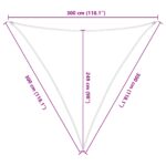 vidaXL Slnečná plachta Modrá a biela 3 x 3 x 3 m 100% polyester Oxford – Obrázok 10