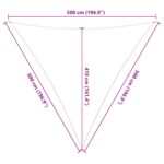 vidaXL Slnečná plachta Modrá a biela 5 x 5 x 5 m 100% polyester Oxford – Obrázok 10
