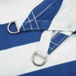 vidaXL Slnečná plachta Modrá a biela 5 x 5 x 5 m 100% polyester Oxford – Obrázok 5