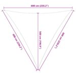 vidaXL Slnečná plachta Svetlo šedá a biela 6 x 6 x 6 m – Obrázok 10