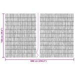 vidaXL Záhradný plot Karbonizovaný 600 x 100 cm Rákosie – Obrázok 7