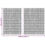 vidaXL Záhradný plot Karbonizovaný 1000 x 90 cm Rákosie – Obrázok 7
