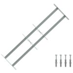 vidaXL Bezpečnostná mreža na okná s 2 priečkami 3 pcs 630-1140 mm
