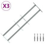 vidaXL Bezpečnostná mreža na okná s 2 priečkami 3 pcs 630-1140 mm – Obrázok 2