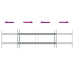 vidaXL Bezpečnostná mreža na okná s 2 priečkami 3 pcs 630-1140 mm – Obrázok 6