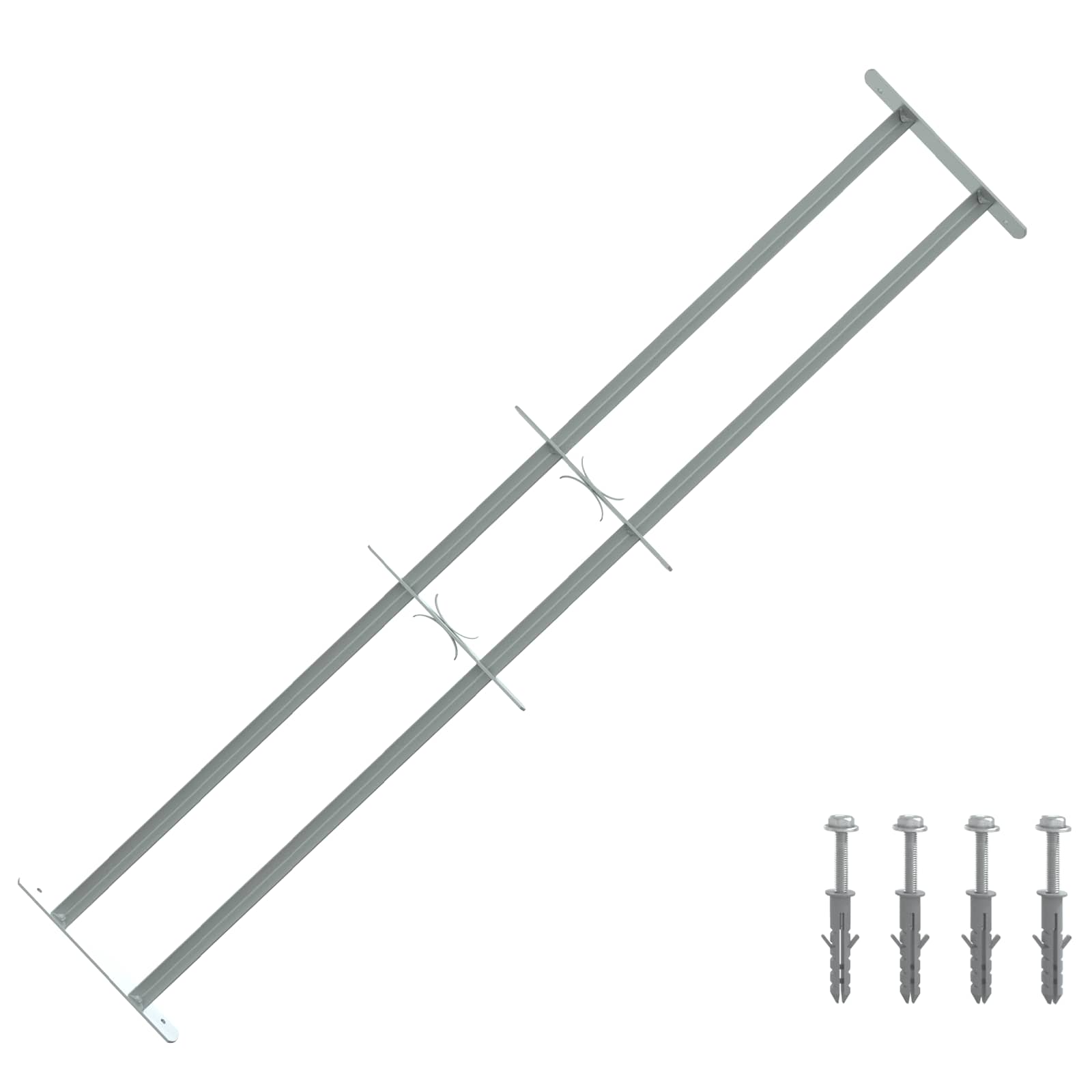 42031275_1.jpg vidaXL Bezpečnostná mreža na okná s 2 priečkami 3 pcs 930-1740 mm – Obrázok 1