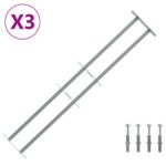 vidaXL Bezpečnostná mreža na okná s 2 priečkami 3 pcs 930-1740 mm – Obrázok 2