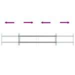 vidaXL Bezpečnostná mreža na okná s 2 priečkami 3 pcs 930-1740 mm – Obrázok 6