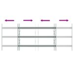 vidaXL Zabezpečovacia mriežka na okná s 3 priečkami 3 pcs 630-1140 mm – Obrázok 6