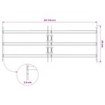 vidaXL Zabezpečovacia mriežka na okná s 3 priečkami 3 pcs 630-1140 mm – Obrázok 8