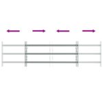 vidaXL Zabezpečovacia mriežka na okná s 3 priečkami 3 pcs 930-1740 mm – Obrázok 6