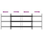vidaXL Zabezpečovacia mriežka na okná s 3 priečkami 3 pcs 63-114 cm – Obrázok 6