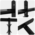 vidaXL Zabezpečovacia mriežka na okná s 3 priečkami 3 pcs 93-174 cm – Obrázok 5