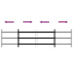 vidaXL Zabezpečovacia mriežka na okná s 3 priečkami 3 pcs 93-174 cm – Obrázok 6
