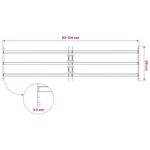 vidaXL Zabezpečovacia mriežka na okná s 3 priečkami 3 pcs 93-174 cm – Obrázok 8