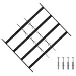 vidaXL Bezpečnostné mreže na okná so 4 priečnymi tyčami 3 pcs 43-74 cm