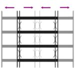 vidaXL Bezpečnostné mreže na okná so 4 priečnymi tyčami 3 pcs 43-74 cm – Obrázok 6