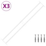 vidaXL Bezpečnostná mreža na okná s 2 priečkami 3 pcs 93-174 cm – Obrázok 2